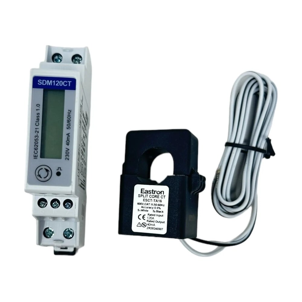 Счётчик электроэнергии Eastron SDM120CTM, однофазный, с трансформатором тока