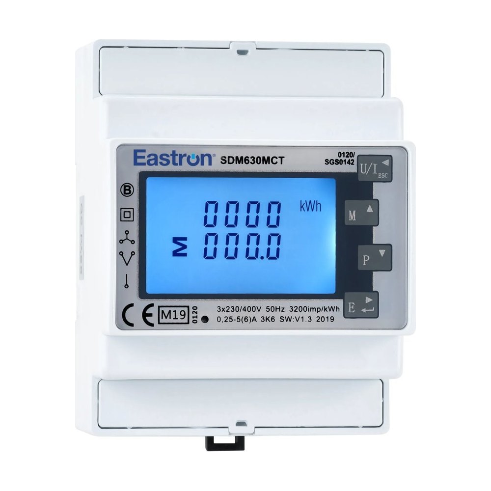 Счётчик электроэнергии Eastron SDM630MCT ETL, трёхфазный, с трансформаторами тока 200 А
